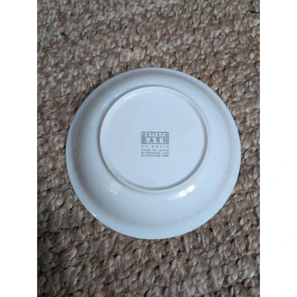 Pottery Barn China PB White Cereal Bowl 8.5 Inches Set Of 2 NWOT